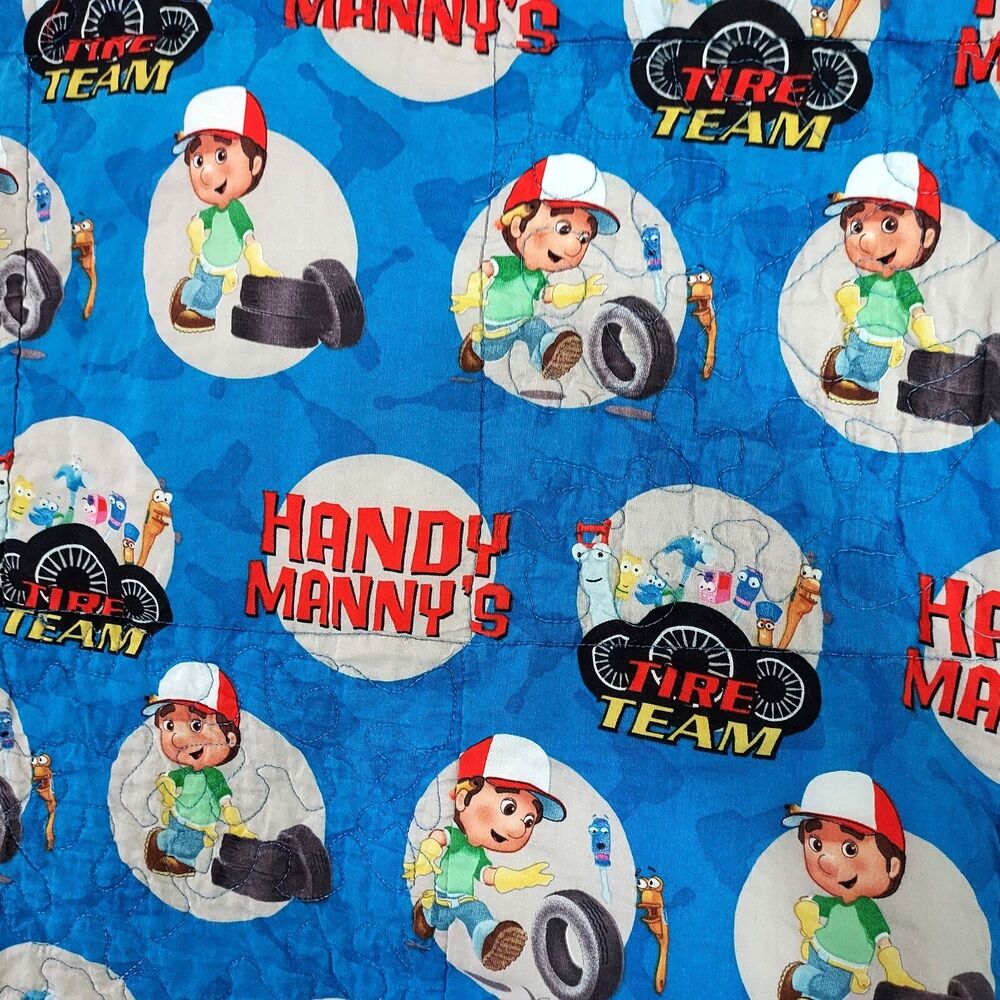 Rare Disney Playhouse Handy Manny Toddler Bedding Quilt Comforter HTF Vintage